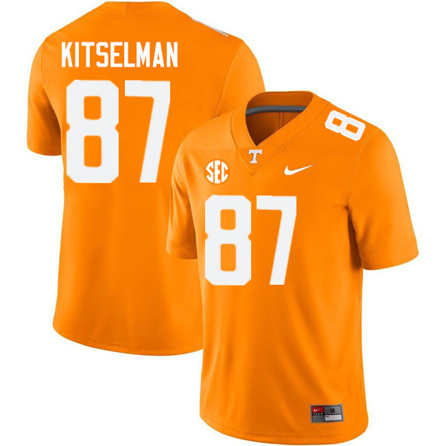 Miles Kitselman Tennessee Jersey,Tennessee Volunteers #87 Miles Kitselman College Jersey-Orange